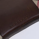 BURBERRY Nova Check Shoulder Bag Wool Beige Auth EC948-17