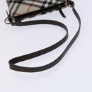 BURBERRY Nova Check Shoulder Bag Wool Beige Auth EC948-7