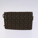 CELINE C Sulky Boston Shoulder Bag Canvas 2Set Brown Navy Auth EC949-11
