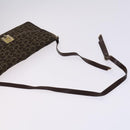 CELINE C Sulky Boston Shoulder Bag Canvas 2 Set Brown Navy Auth EC949-13