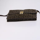 CELINE C Sulky Boston Shoulder Bag Canvas 2 Set Brown Navy Auth EC949-15