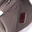 CELINE C Sulky Boston Shoulder Bag Canvas 2Set Brown Navy Auth EC949-17