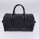 CELINE C Sulky Boston Shoulder Bag Canvas 2Set Brown Navy Auth EC949-3