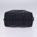 CELINE C Sulky Boston Shoulder Bag Canvas 2 Set Brown Navy Auth EC949-7