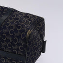 CELINE C Sulky Boston Shoulder Bag Canvas 2Set Brown Navy Auth EC949-8