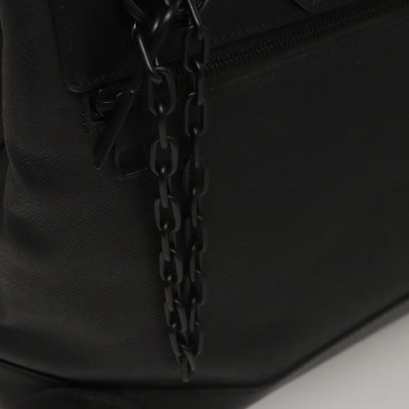 LOUIS VUITTON Taiga Steamer PM Hand Bag Black M30339 LV Auth EC951A