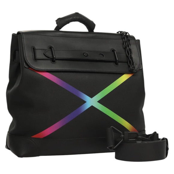 LOUIS VUITTON Taiga Steamer PM Hand Bag Black M30339 LV Auth EC951SM
