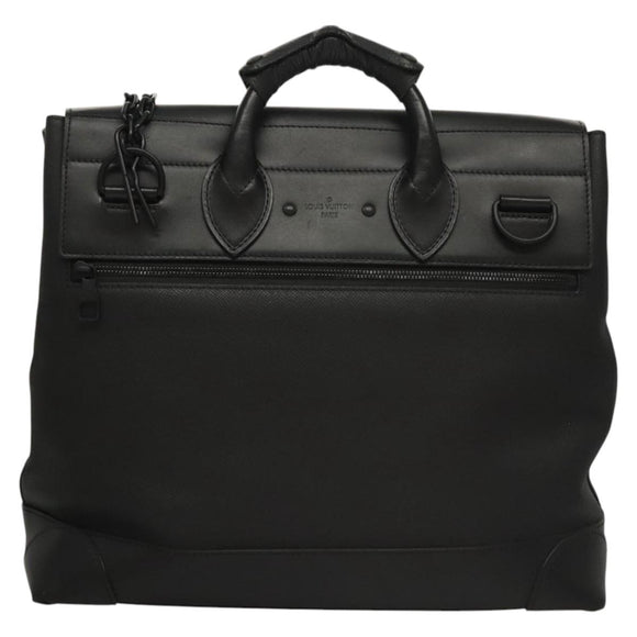 LOUIS VUITTON Taiga Steamer PM Hand Bag Black M30339 LV Auth EC951A