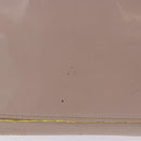 CHANEL Chain Tote Bag Patent leather Beige CC Auth EC956-20