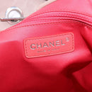 CHANEL Chain Tote Bag Patent leather Beige CC Auth EC956-29