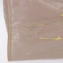 CHANEL Chain Tote Bag Patent leather Beige CC Auth EC956-7