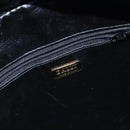 BALLY Shoulder Bag Leather Blue Gold Auth EC978-19