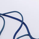 BALLY Shoulder Bag Leather Blue Gold Auth EC978-14