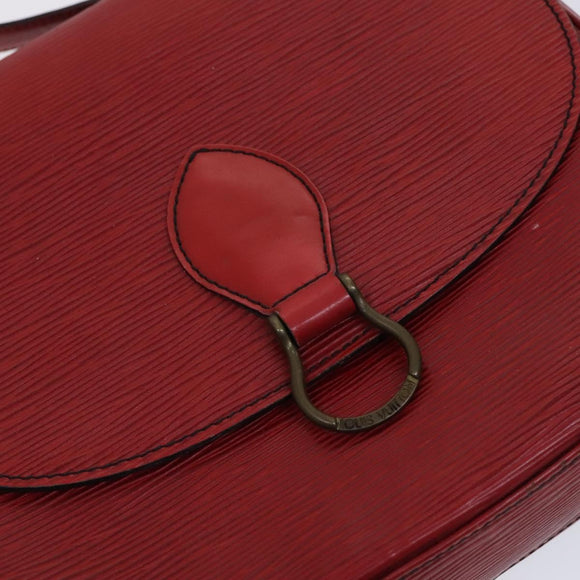 LOUIS VUITTON Epi Saint Cloud GM Shoulder Bag Red M52197 LV Auth EC990