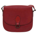 LOUIS VUITTON Epi Saint Cloud GM Shoulder Bag Red M52197 LV Auth EC990-13