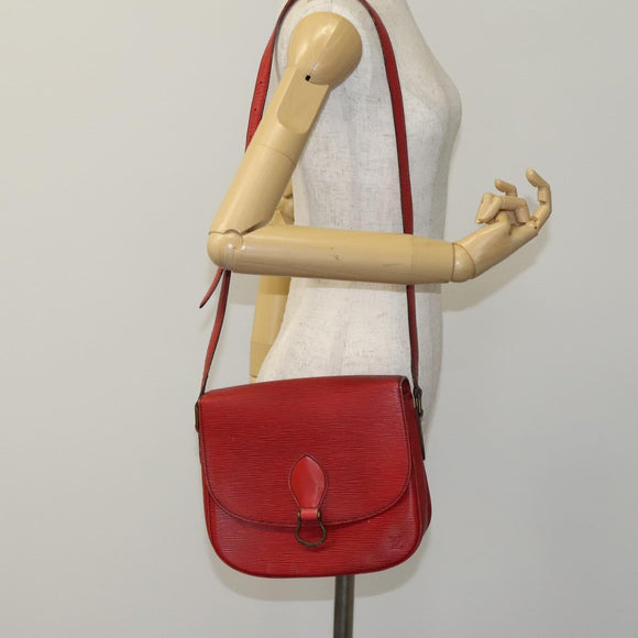 LOUIS VUITTON Epi Saint Cloud GM Shoulder Bag Red M52197 LV Auth EC990