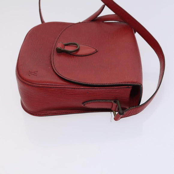LOUIS VUITTON Epi Saint Cloud GM Shoulder Bag Red M52197 LV Auth EC990