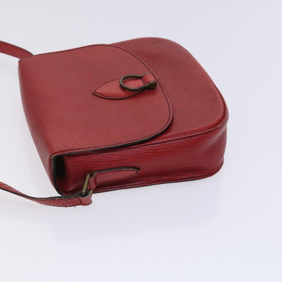 LOUIS VUITTON Epi Saint Cloud GM Shoulder Bag Red M52197 LV Auth EC990