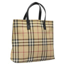 BURBERRY Nova Check Tote Bag PVC Beige Auth EC998-1