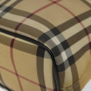 BURBERRY Nova Check Tote Bag PVC Beige Auth EC998-9