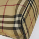 BURBERRY Nova Check Tote Bag PVC Beige Auth EC998-16