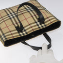 BURBERRY Nova Check Tote Bag PVC Beige Auth EC998-6