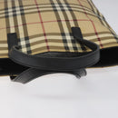 BURBERRY Nova Check Tote Bag PVC Beige Auth EC998-7