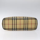 BURBERRY Nova Check Tote Bag PVC Beige Auth EC998-5
