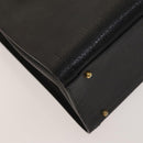GUCCI Bamboo Hand Bag Leather Black Gold 002 1095 0260 Auth ep10000-14