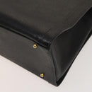 GUCCI Bamboo Hand Bag Leather Black Gold 002 1095 0260 Auth ep10000-15