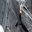 GUCCI Bamboo Hand Bag Leather Black Gold 002 1095 0260 Auth ep10000-18
