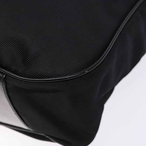 GUCCI Bamboo Hand Bag Nylon Black Silver 001 3754 1577 Auth ep10001