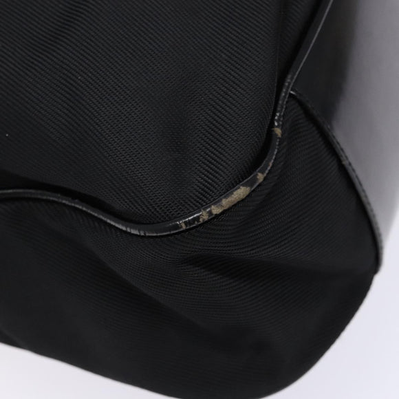 GUCCI Bamboo Handtasche Nylon Schwarz Silber 001 3754 1577 Auth ep10001