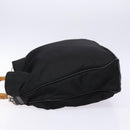 GUCCI Bamboo Handtasche Nylon Schwarz Silber 001 3754 1577 Auth ep10001-4