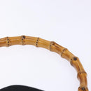 GUCCI Bamboo Hand Bag Nylon Black Silver 001 3754 1577 Auth ep10001-8