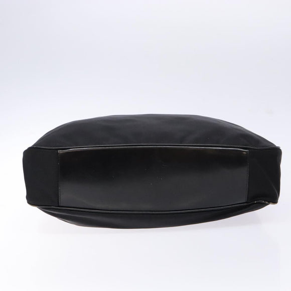 GUCCI Bamboo Handtasche Nylon Schwarz Silber 001 3754 1577 Auth ep10001