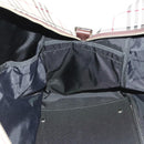 BURBERRY Nova Check Boston Bag Canvas Beige Silver Auth ep10002-19