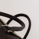 BURBERRY Nova Check Boston Bag Canvas Beige Silver Auth ep10002-8