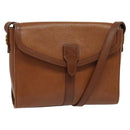 Burberrys Shoulder Bag Leather Brown Gold Auth ep10007-1