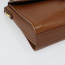 Burberrys Shoulder Bag Leather Brown Gold Auth ep10007-10
