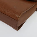 Burberrys Shoulder Bag Leather Brown Gold Auth ep10007-11