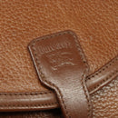 Burberrys Shoulder Bag Leather Brown Gold Auth ep10007-14