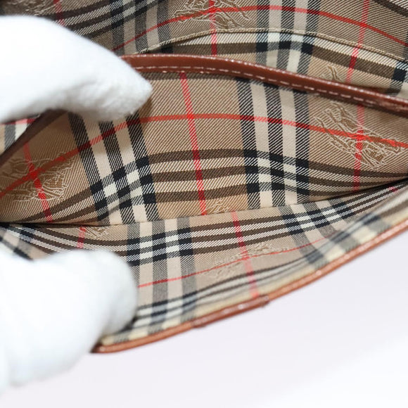 Burberrys Shoulder Bag Leather Brown Gold Auth ep10007