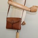 Burberrys Shoulder Bag Leather Brown Gold Auth ep10007-21