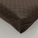 CELINE Macadam Canvas Hand Bag PVC Leather Brown Gold Auth ep10012-16