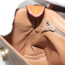 CELINE Macadam Canvas Hand Bag PVC Leather Brown Gold Auth ep10012-19