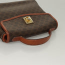 CELINE Macadam Canvas Hand Bag PVC Leather Brown Gold Auth ep10012-6