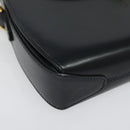 GUCCI Shoulder Bag Leather Navy Gold Auth ep10015-10