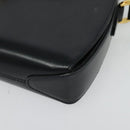 GUCCI Shoulder Bag Leather Navy Gold Auth ep10015-11