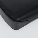 GUCCI Shoulder Bag Leather Navy Gold Auth ep10015-12